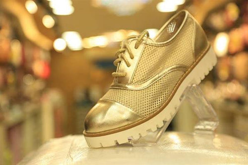 Stylish golden shoes