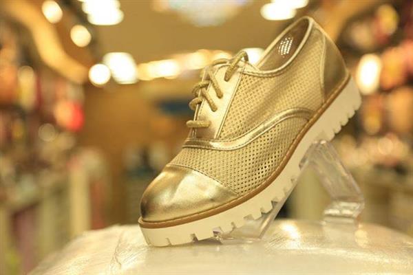 Stylish golden shoes