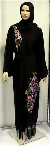 Roses printed abaya