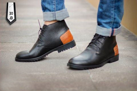 Lace up leather shoes