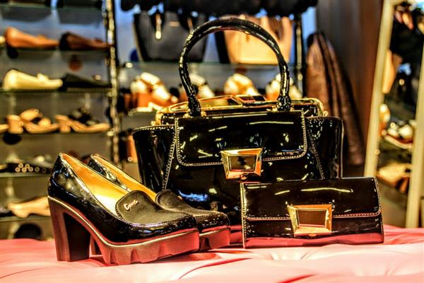 Handbag and wallet with stylish shoes