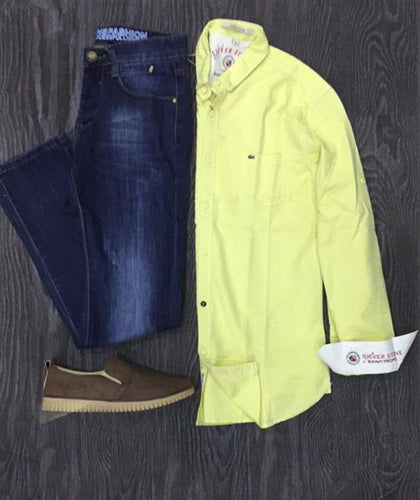 Shirt with jeans trouser and shoes