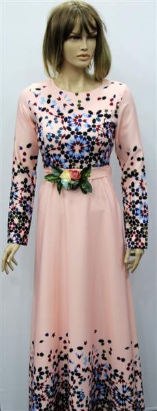Dress decorated with roses
