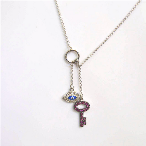 Necklace with a key and eye hang